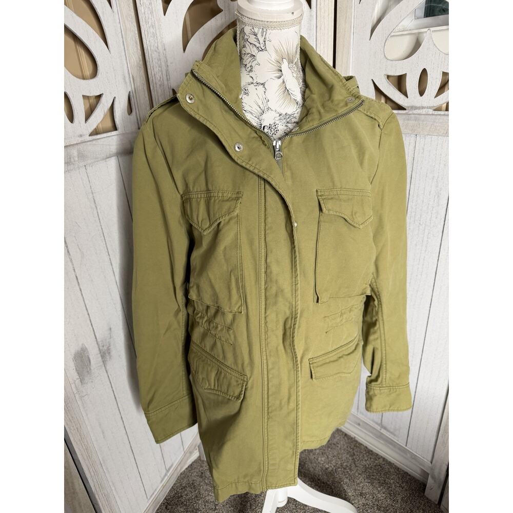 Rag & Bone Unisex Green Collared Utility Jacket Outerwear Hooded Size Medium